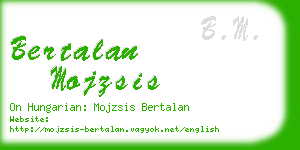 bertalan mojzsis business card